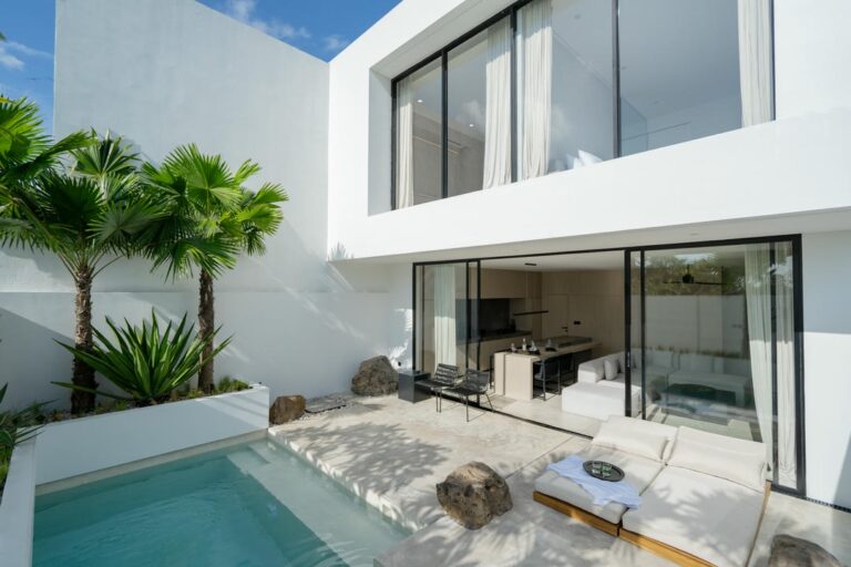 Modern villa with pool and patio