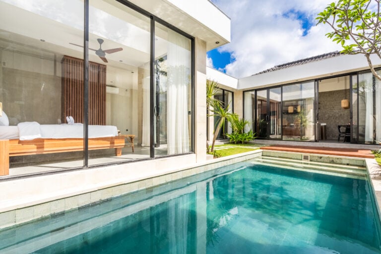 Modern villa with a private pool.