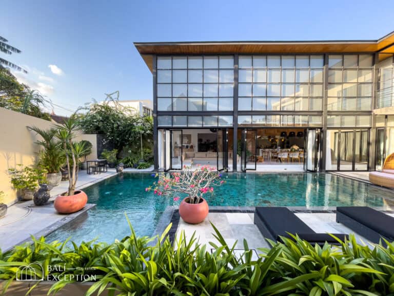 Modern house with pool and garden