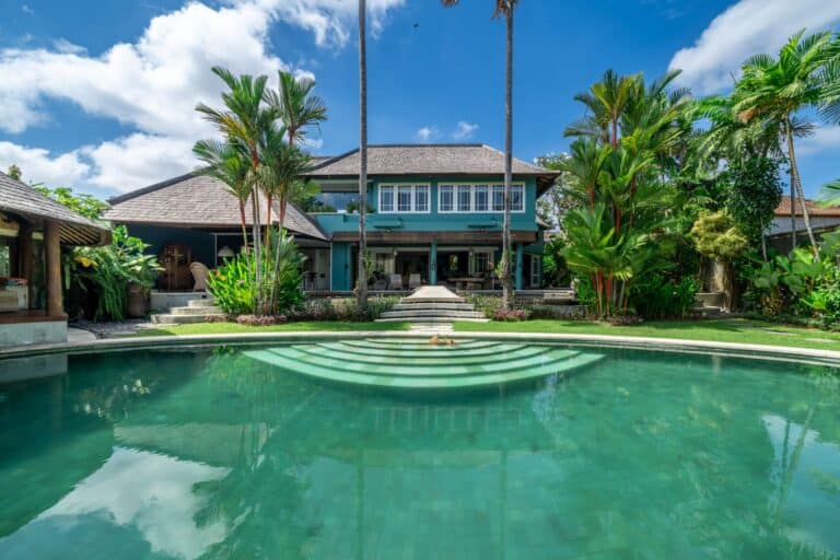 Luxury villa with swimming pool and tropical garden