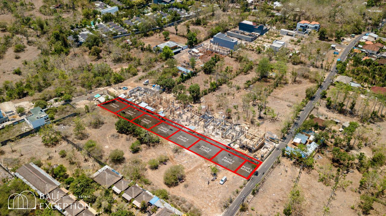 Aerial view of plot for sale.