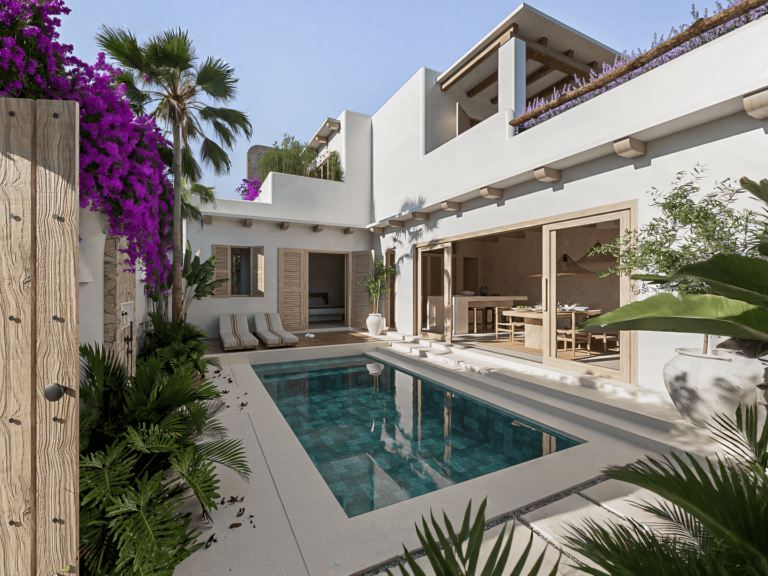 ibizan architecture 2 bedroom villa close to the beach for sale leasehold in seseh be 1332 (3)