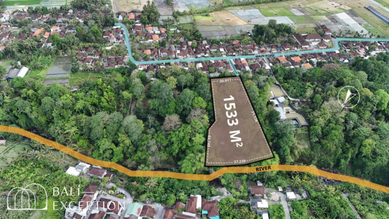 Aerial view of land for sale in Bali