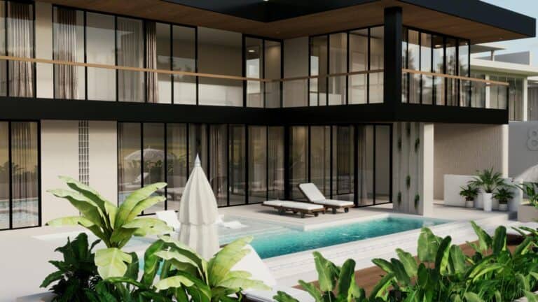 modern design 3 bedroom villa for sale leasehold in ubud  be 1353 (26)