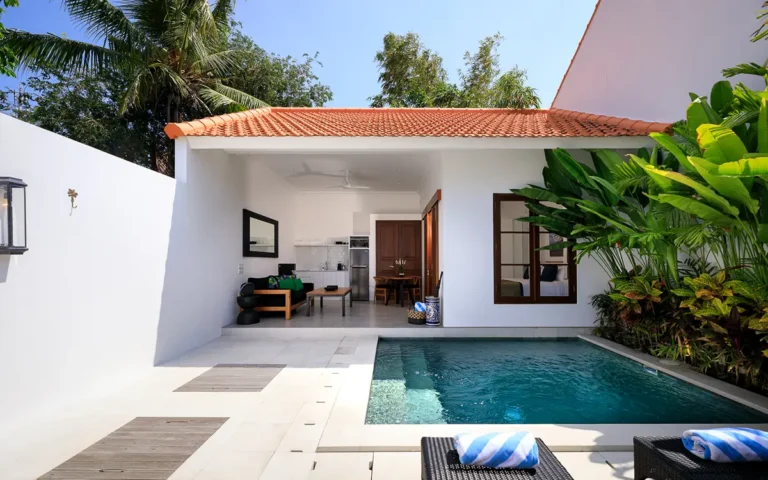 Luxury villa with private pool and modern interior.