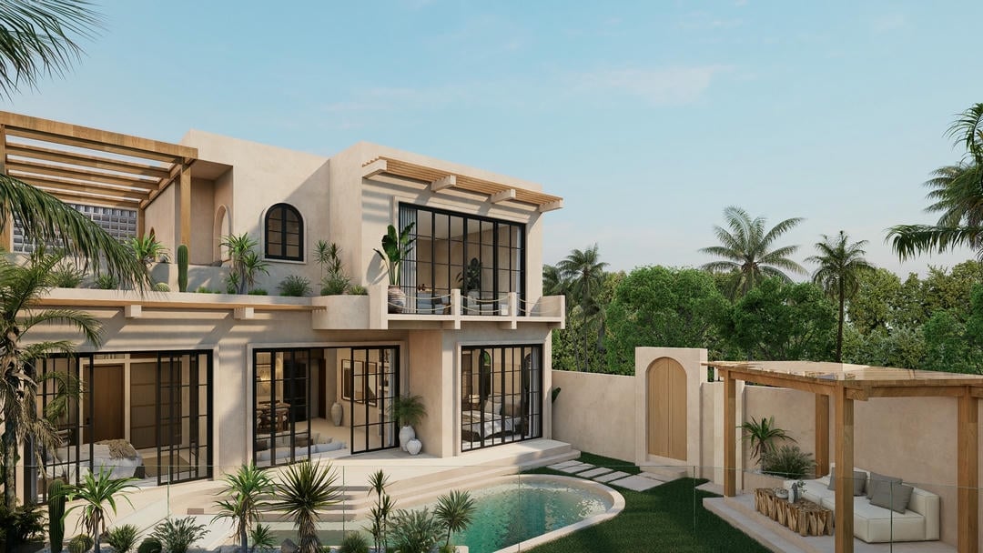Modern villa with pool and garden