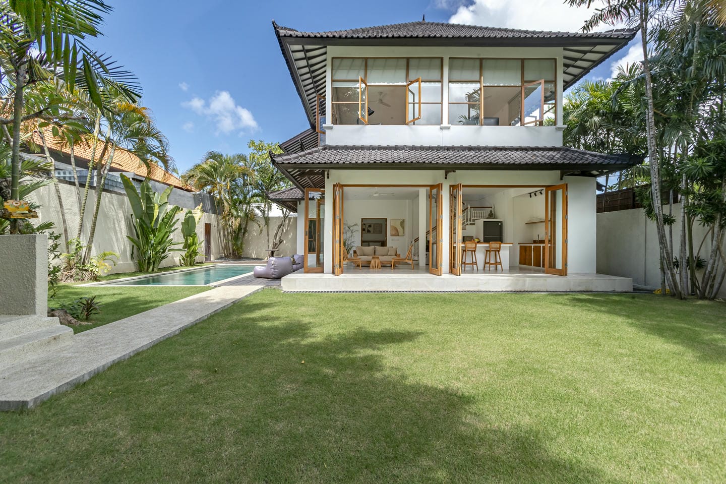 Modern house with pool and garden